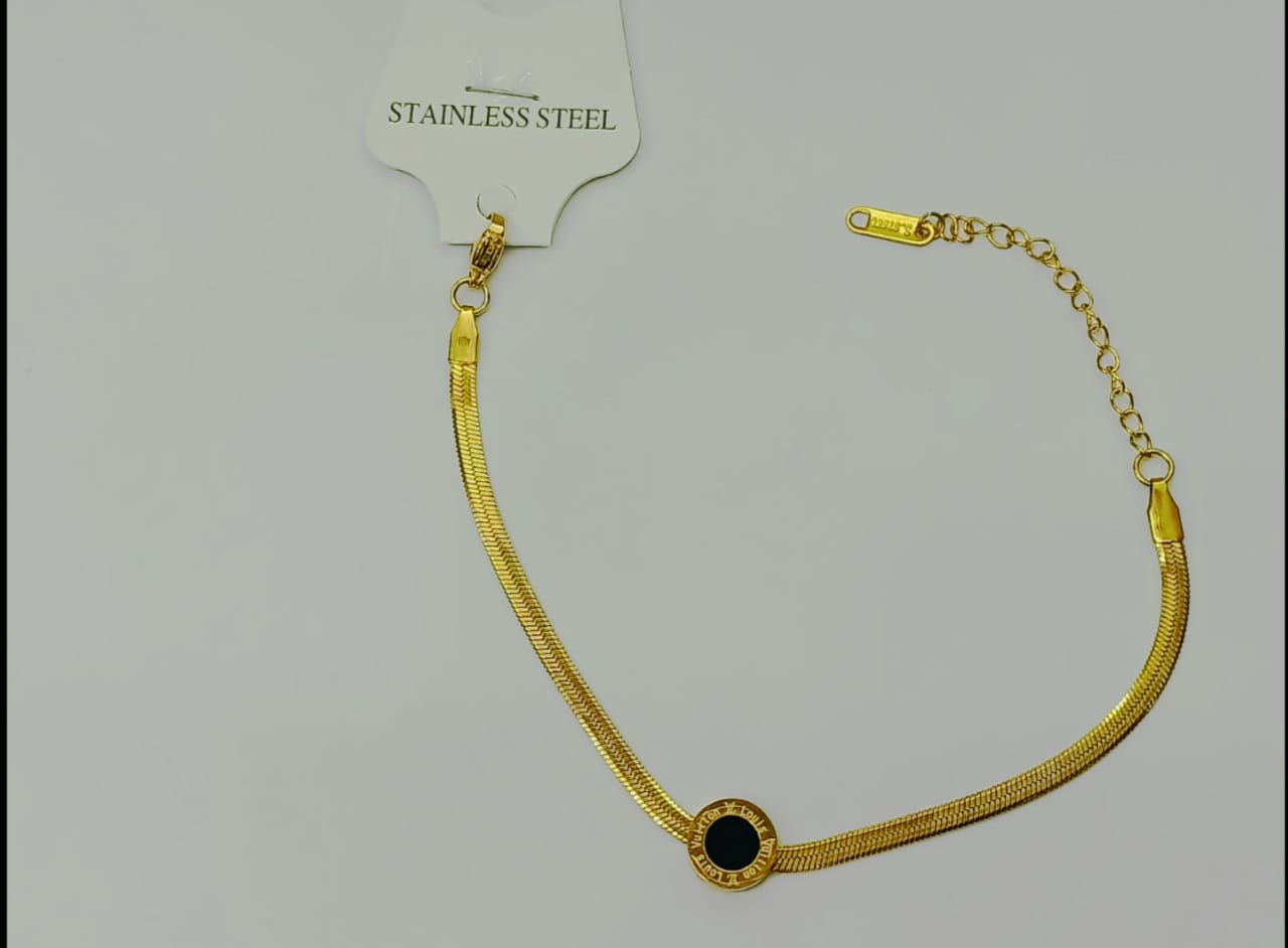 LOUIS VUITTON Black Stone Bracelet