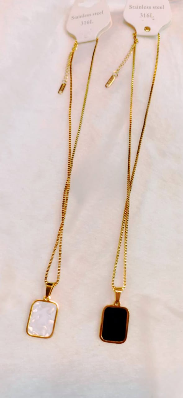 Double Sided Stainless Steel Pendant